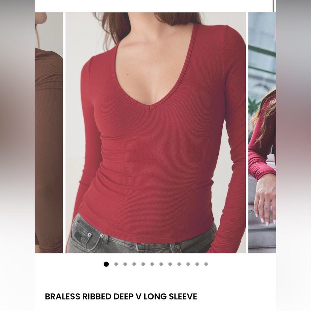KLASSY NETWORK BRALESS V neck top